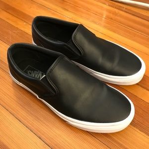 Vans Leather Slip Ons